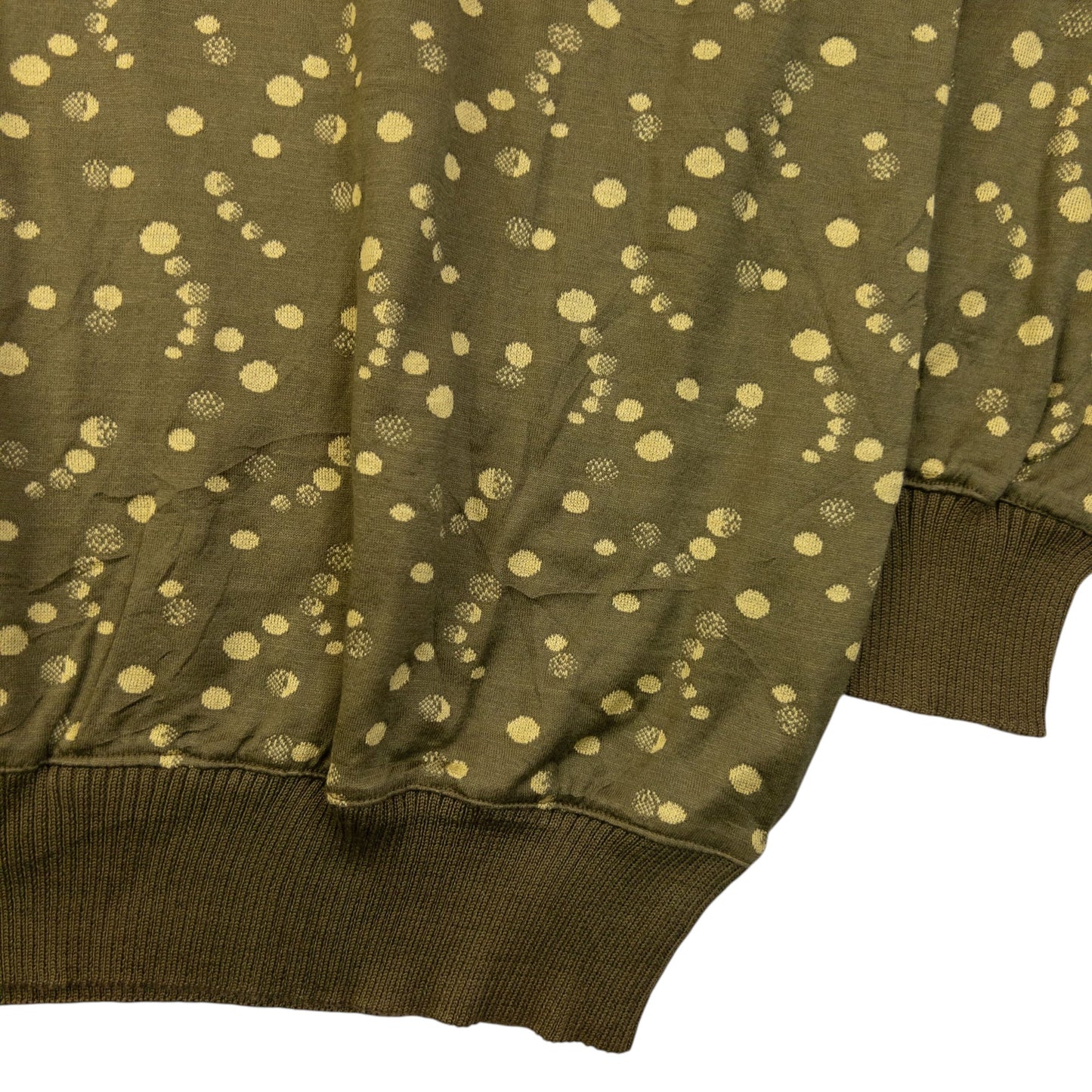 Vintage 80s YSL Yves Saint Laurent Q Zip Polo Sweatshirt Size S | Small, Green