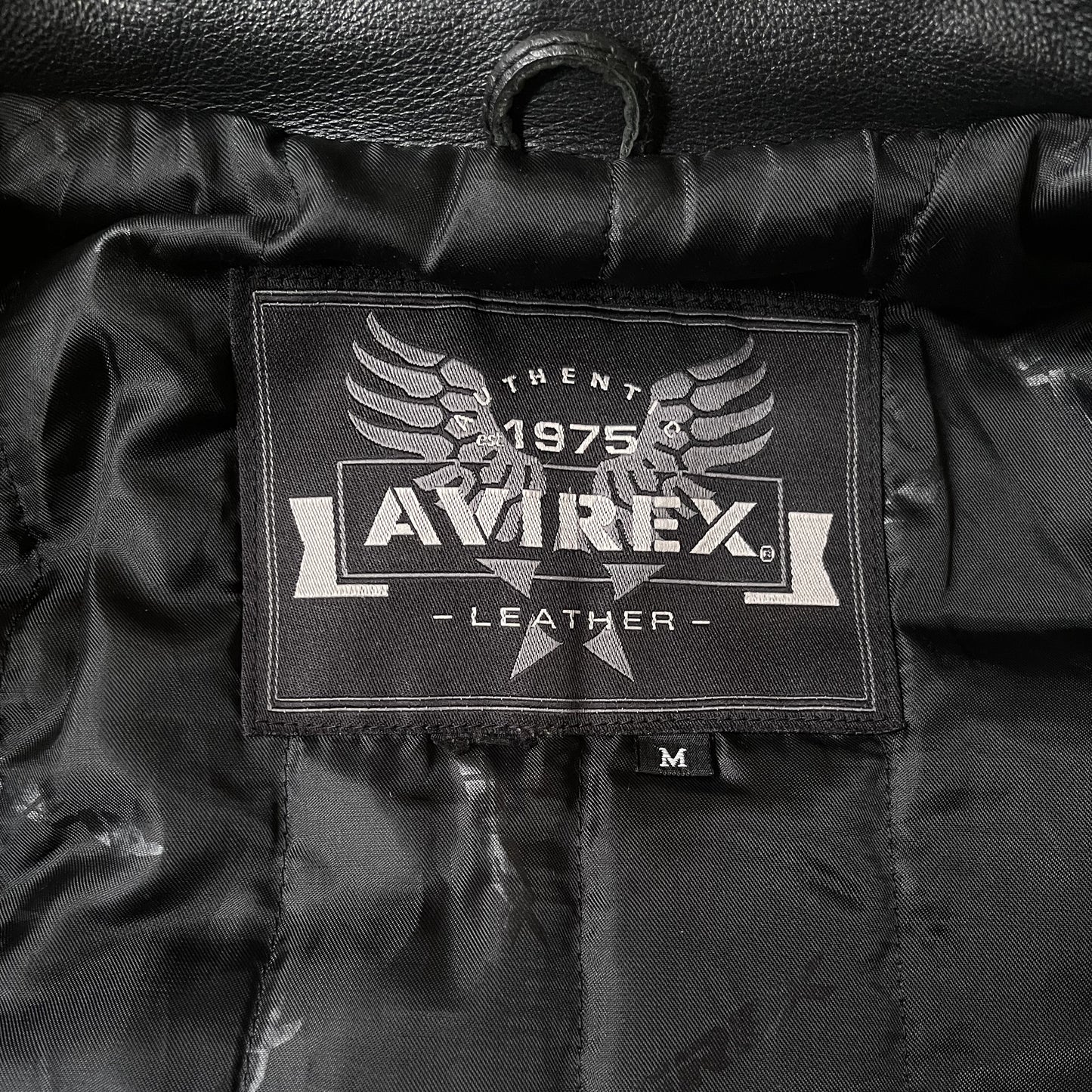 Avirex Spell Out Leather Varsity Jacket - M | Medium, Red
