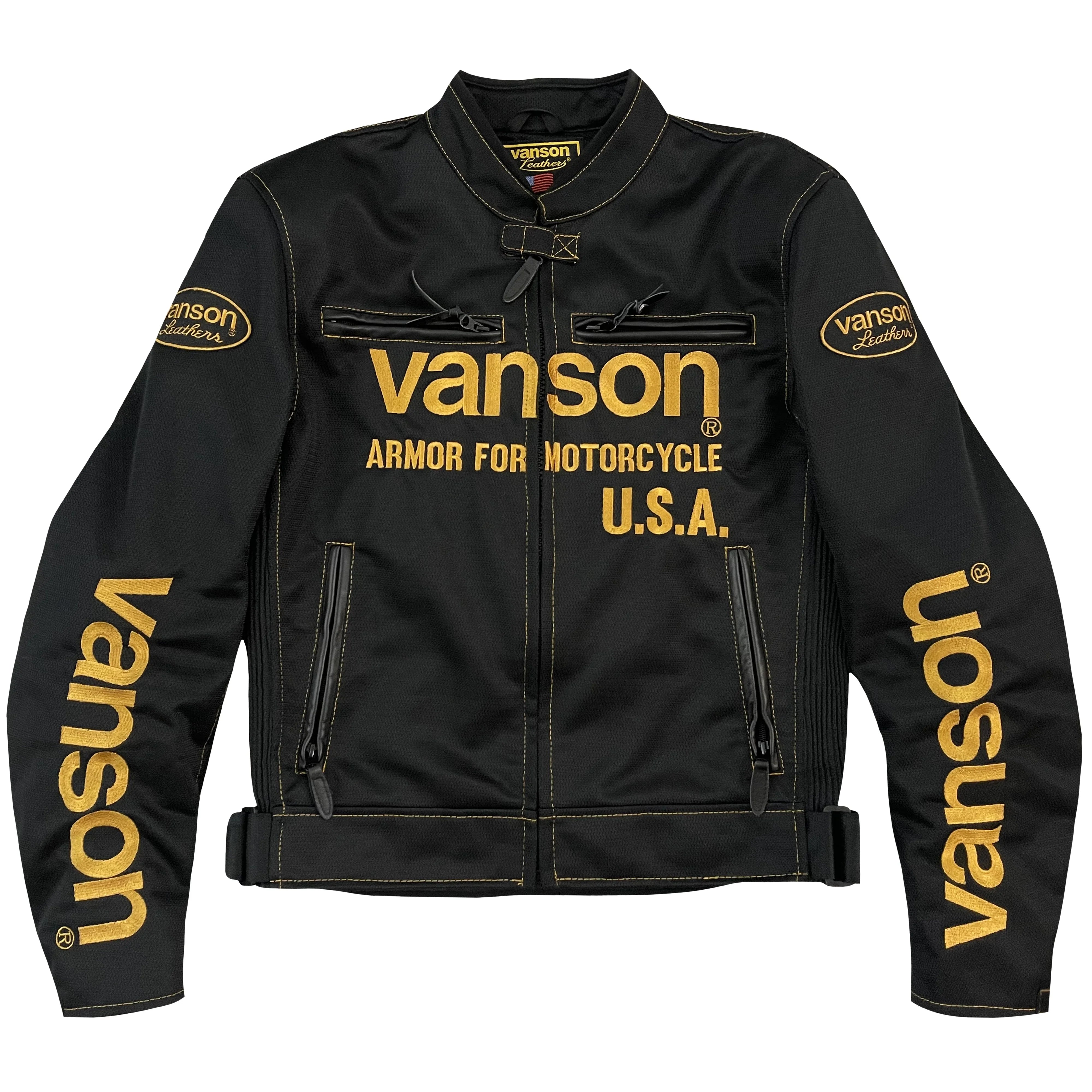 Vanson Custom Leather Coats VANSON RJP Custom Patch Single Riders