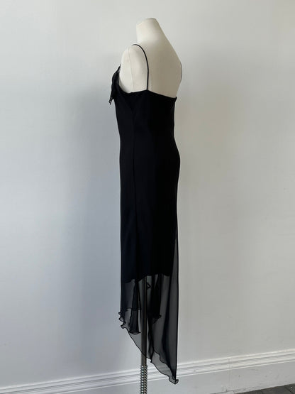 Vintage 2000s Asymmetric Floor Length Slip Dress - M