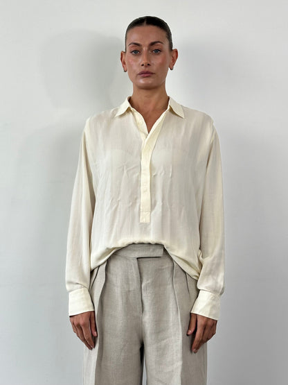 Vintage Pure Silk Polo Shirt - L/XL