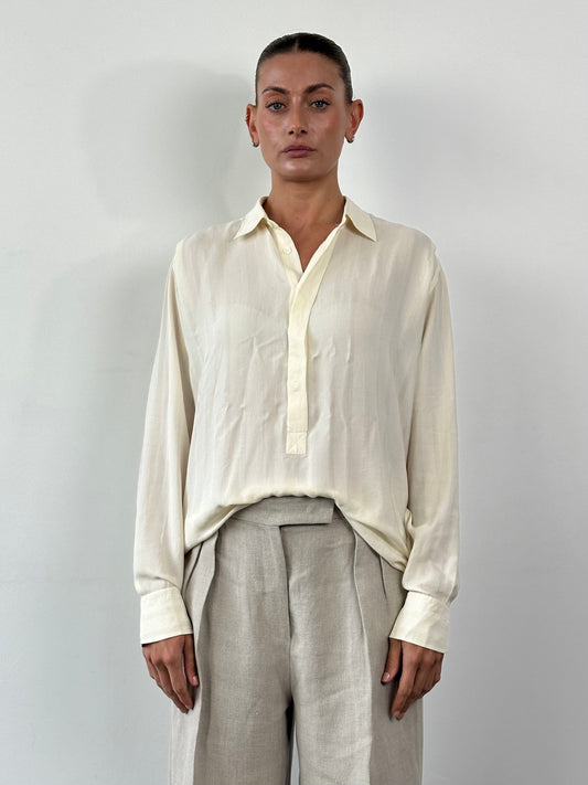 Vintage Pure Silk Polo Shirt - L/XL