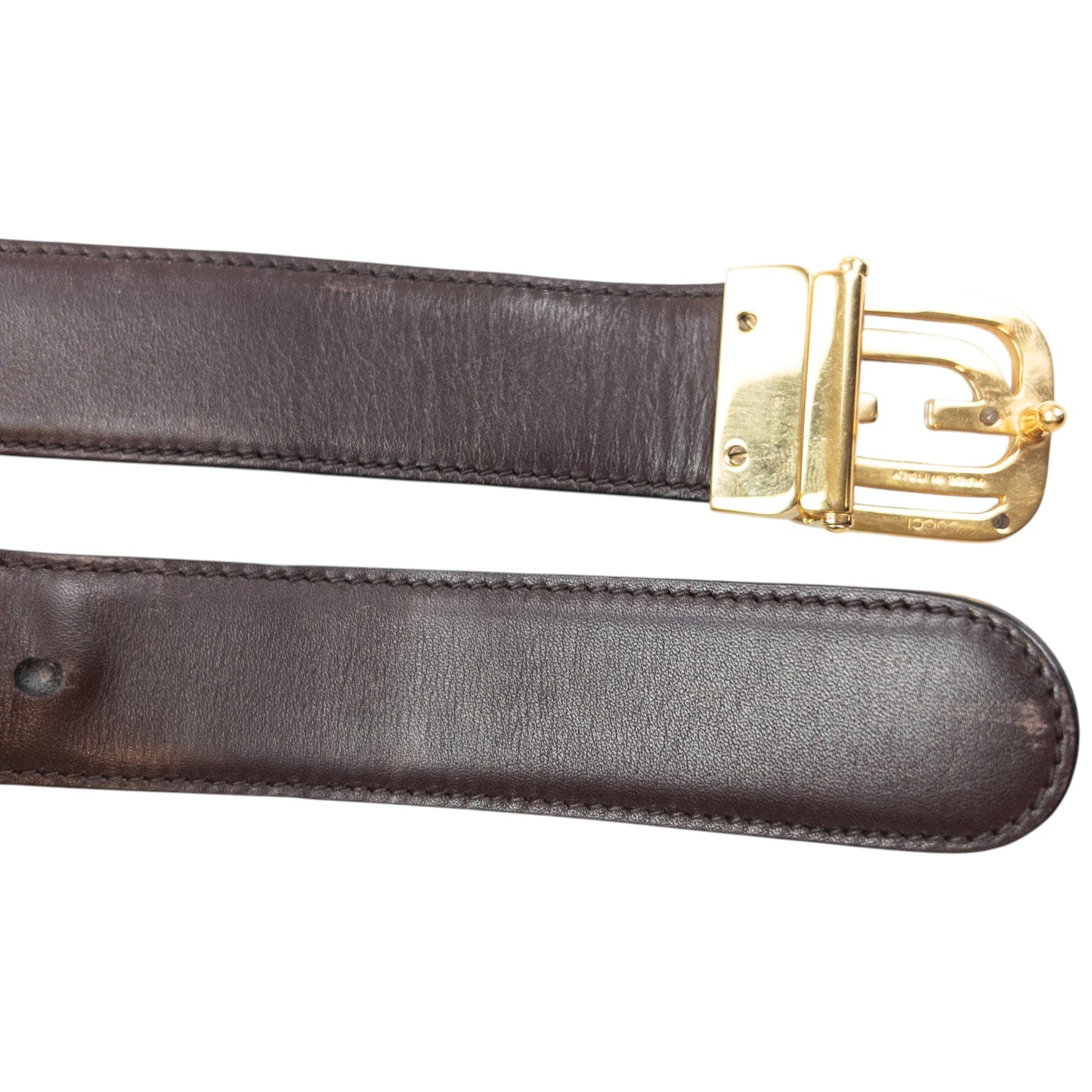 Vintage 80s Gucci Leather Belt Size XL | O/S, Black