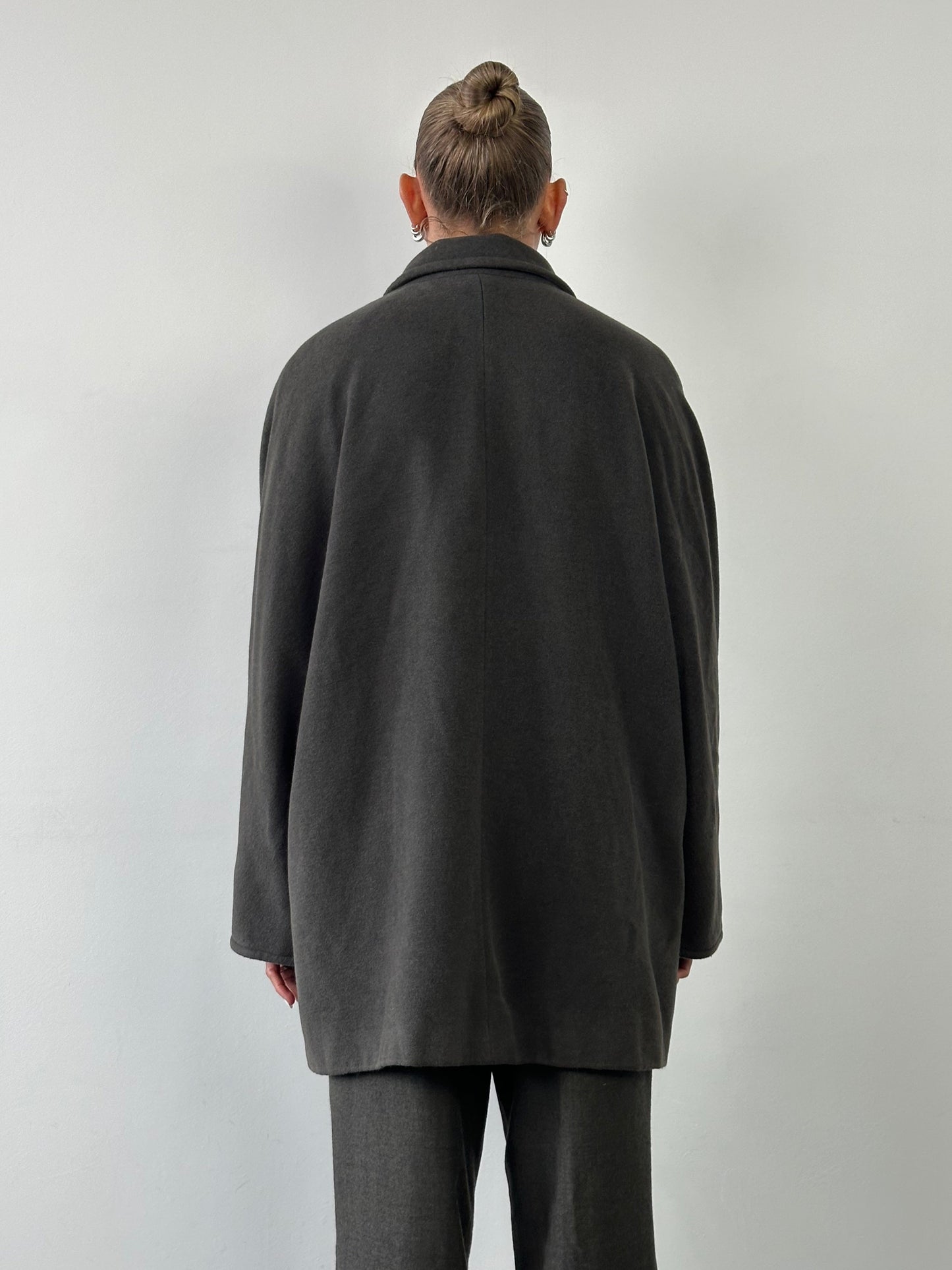 Marella 1990s Virgin Wool Double Breasted Coat - L/XL