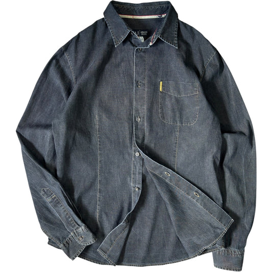 Armani Jeans 00's Dark Wash Denim Shirt XL | XL, Dark Wash