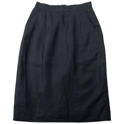 Vintage 70S Gucci Linen Skirt Womens Size W24 | XS, Black