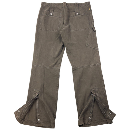 Vintage 2000s Armani Jeans Zip Cuff Cargo Trousers Size W35
