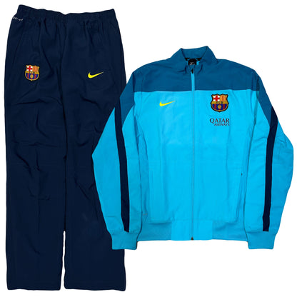 Nike Barcelona 2013/14 Tracksuit In Blue & Navy ( M )