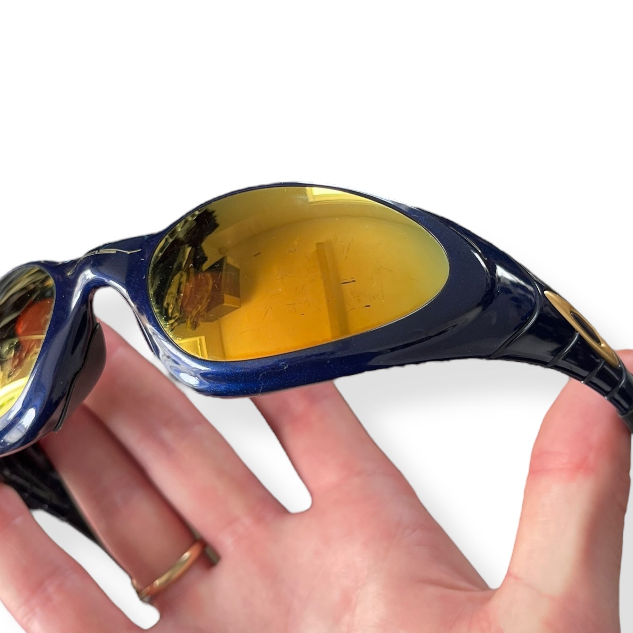 Vintage Oakley Eye Jacket 2.0 Midnight/24k Gold Iridium Sunglasses