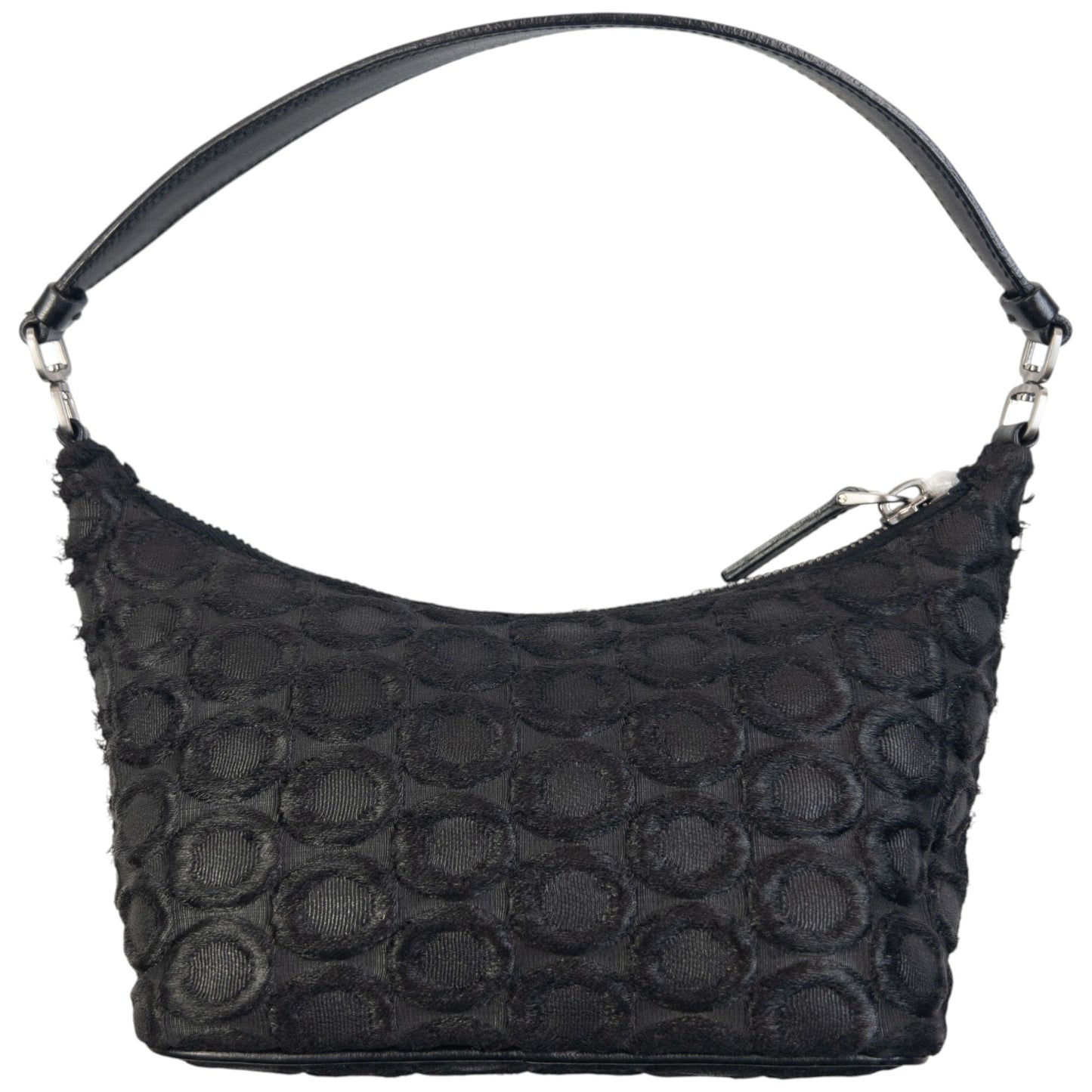 Vintage 2000s Prada Polka Dot Baguette Shoulder Bag | O/S, Black