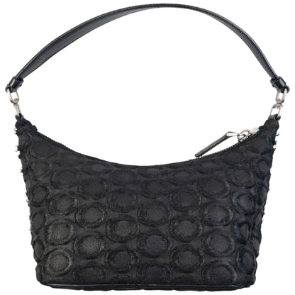 Vintage 2000s Prada Polka Dot Baguette Shoulder Bag | O/S, Black