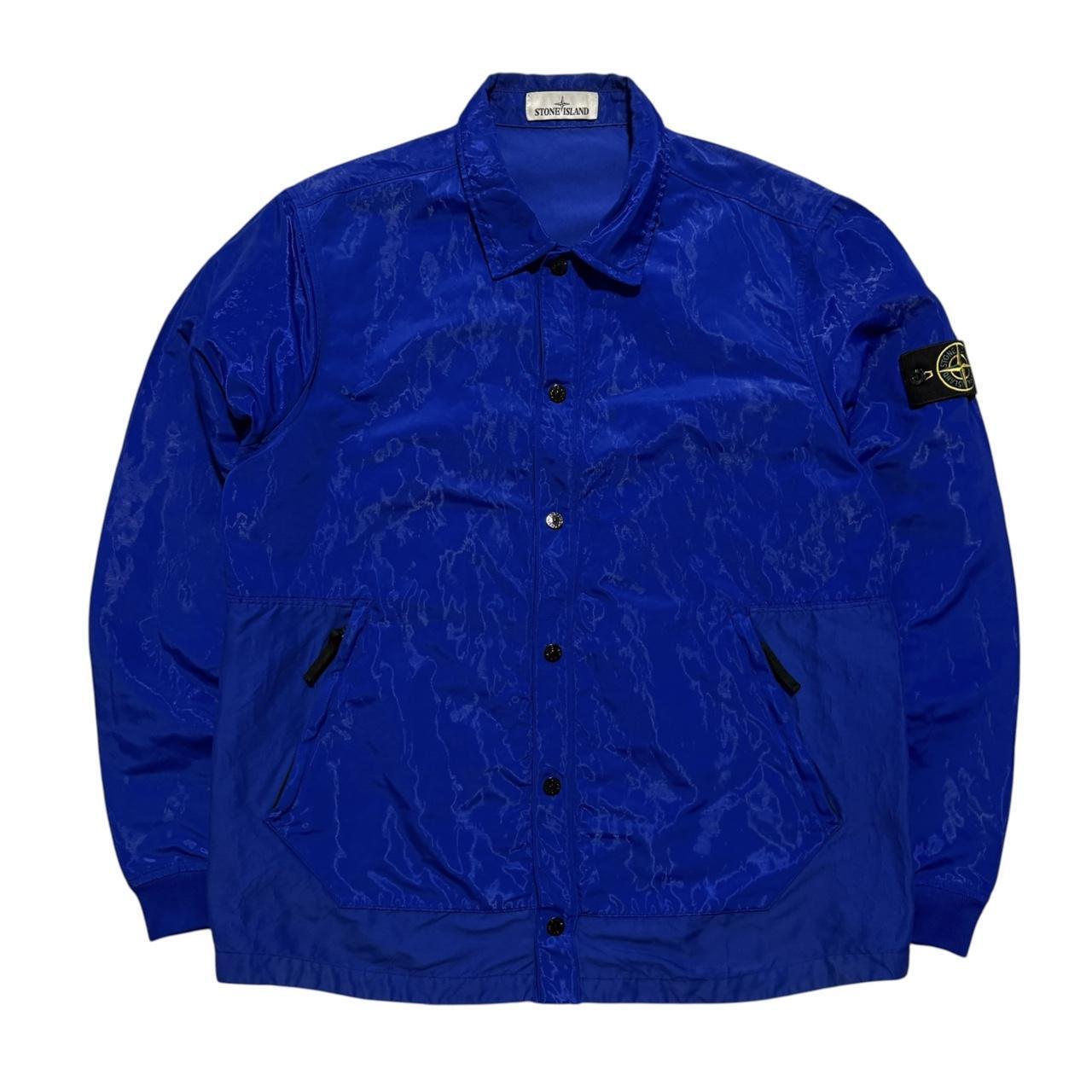 Stone Island Nylon Shimmer Overshirt | XL, Shimmer Blue
