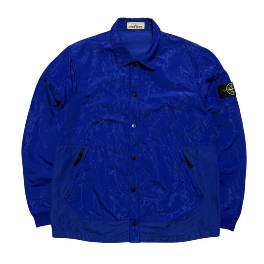 Stone Island Nylon Shimmer Overshirt | XL, Shimmer Blue
