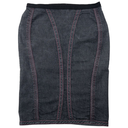Vintage 2000s Armani Jeans Denim Skirt Womens Size W32 | W32, Grey