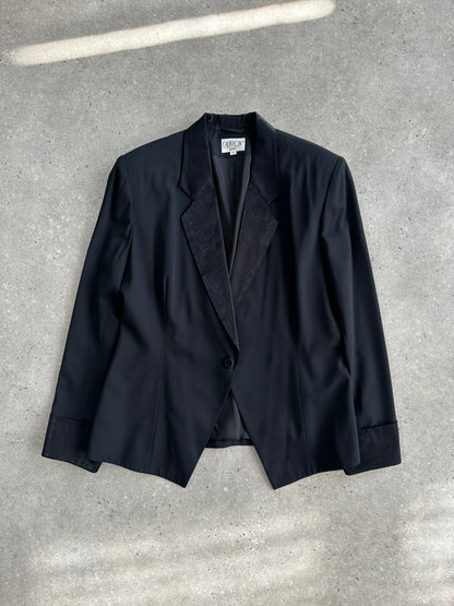 Vintage 90s Fitted Tuxedo Blazer -  M