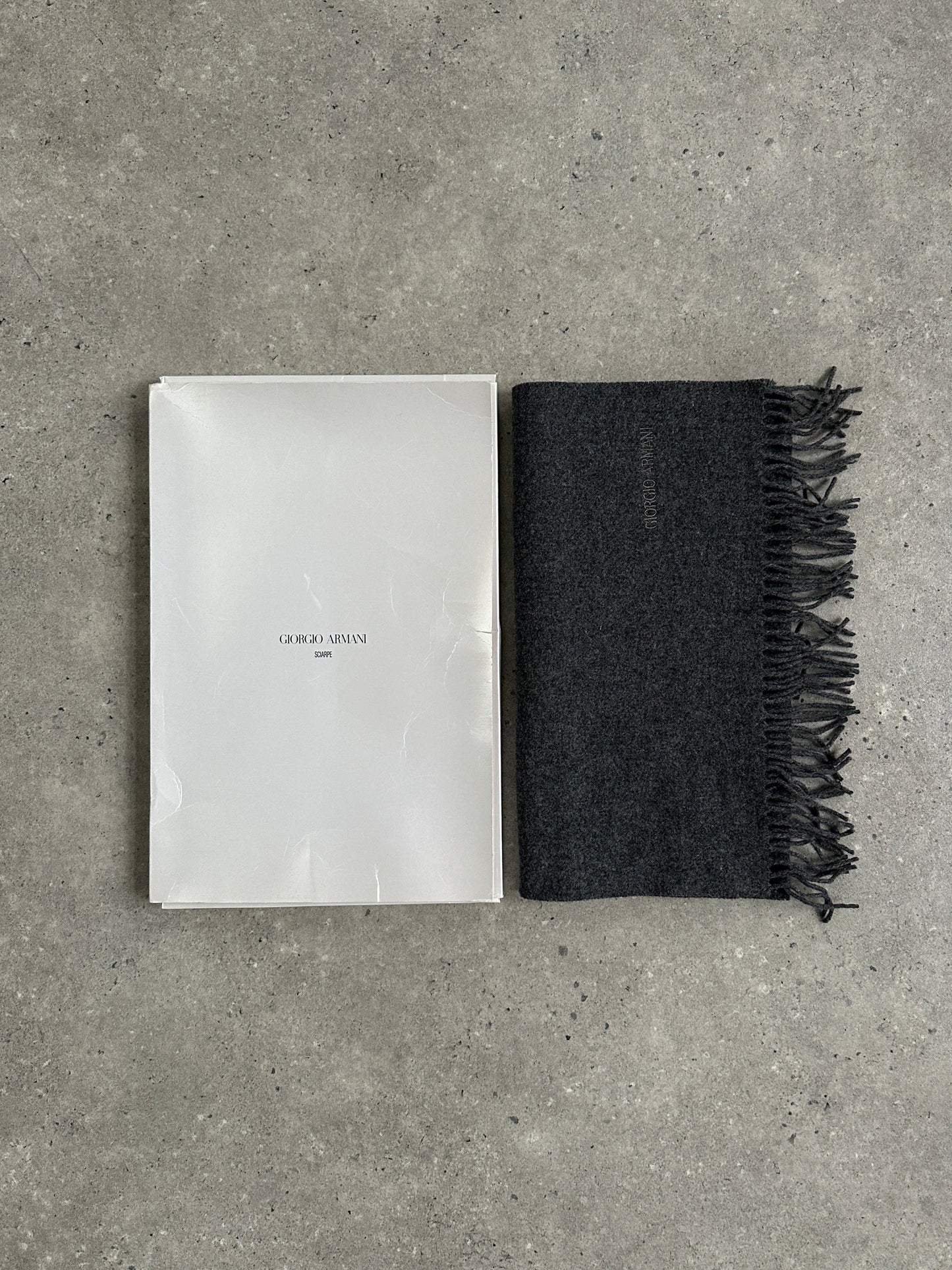 Giorgio Armani Pure Wool Logo Scarf