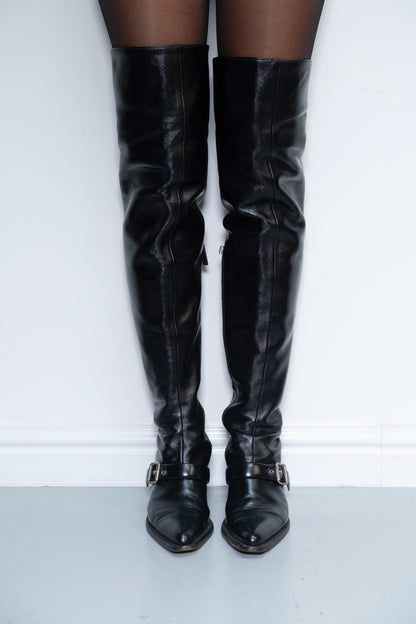 CHLOE THIGH HIGH BOOTS (EU 41) | DEFAULT TITLE, Black