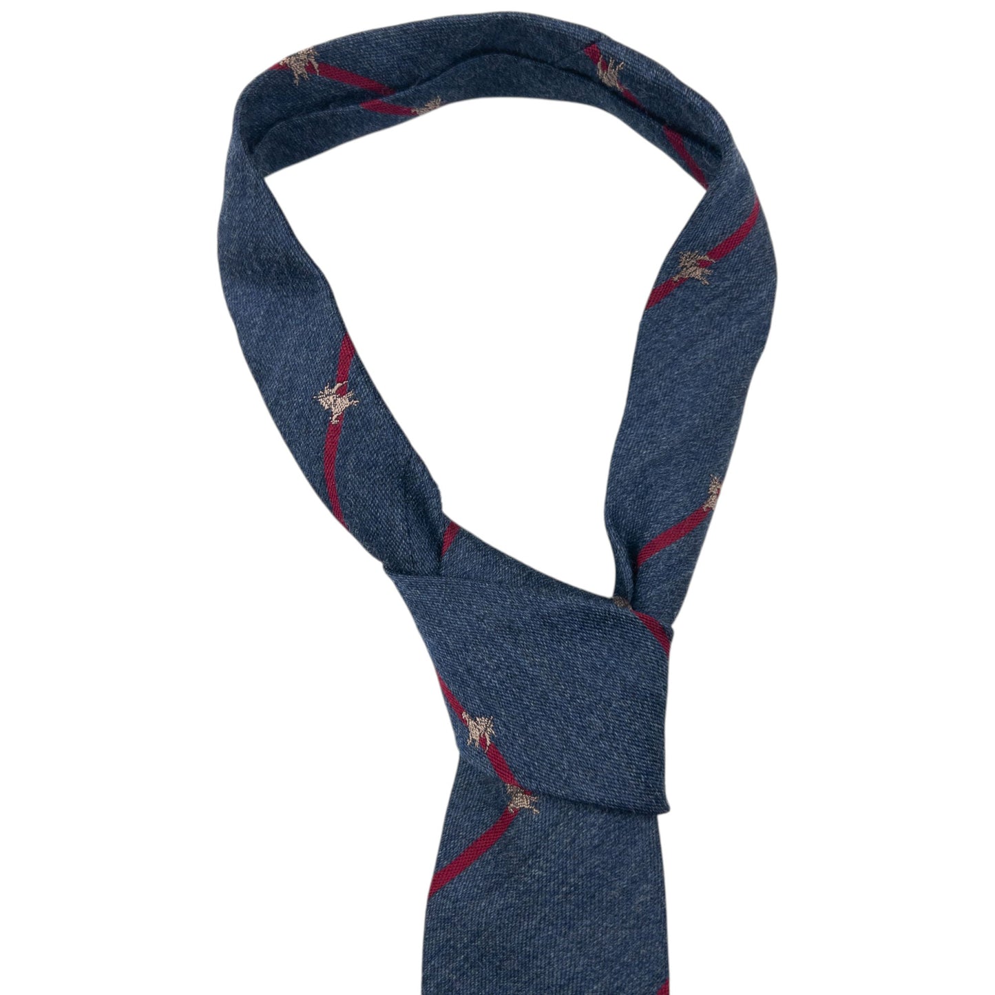 Vintage 90s Burberry Striped Monogram Silk Tie