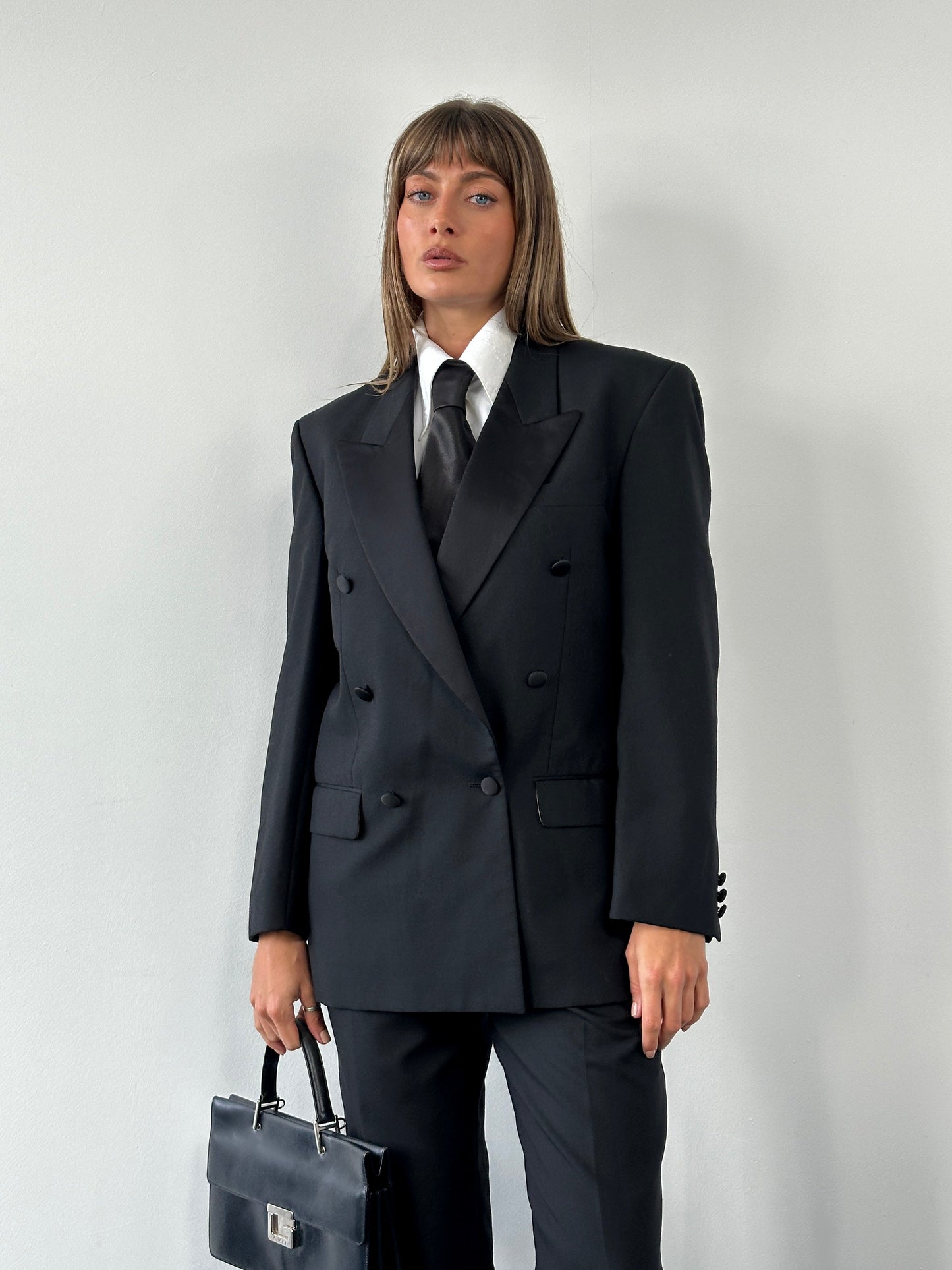 Pierre Cardin Wool Tuxedo Double Breasted Suit - 38R/W28-30