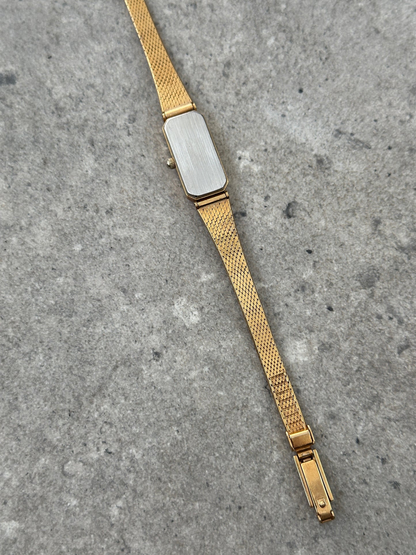 Vintage Summit 1980s Gold Tone Rectangular Watch Watch