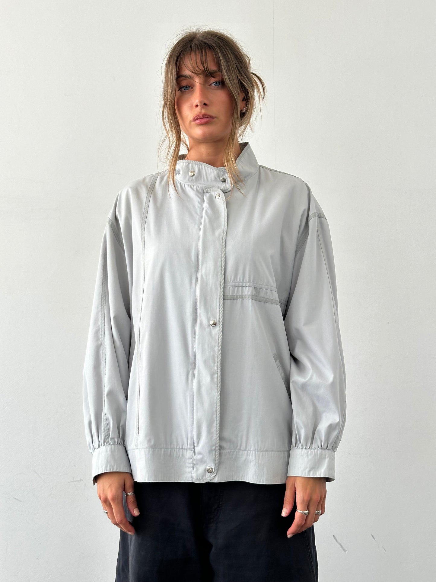 Vintage 2000s High Neck Bomber Jacket - XL