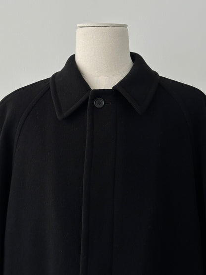 St Michael 1990s Italian wool cashmere belted coat in XXL, showing the classic tailored style and textured fabric.