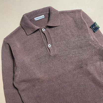 A/W 1991 Walnut Brown Cable Knit Pullover Sweater