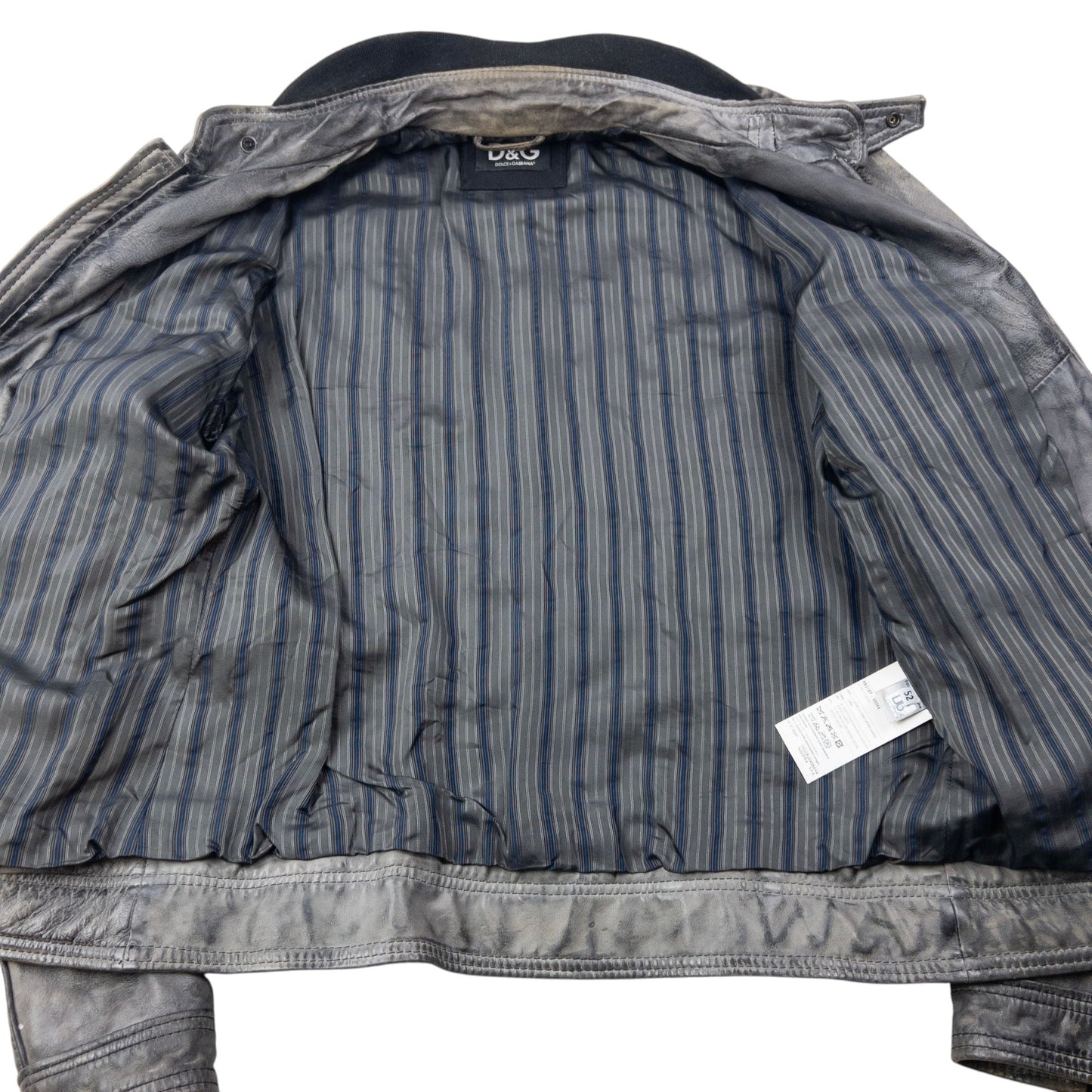 Vintage Dolce & Gabbana Lamb Leather Biker Jacket Size M