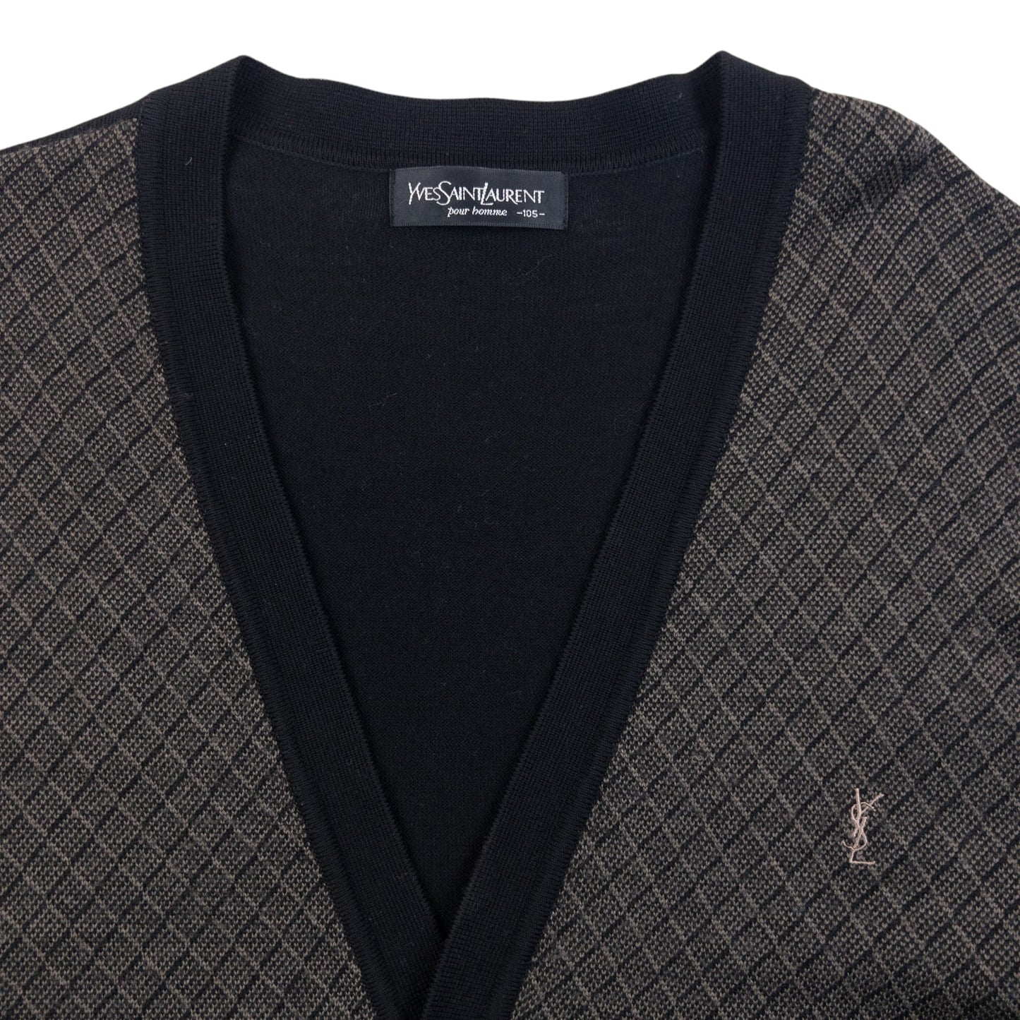 Vintage 90s YSL Yves Saint Laurent Pattern Cardigan Size XL | XL, Multicoloured
