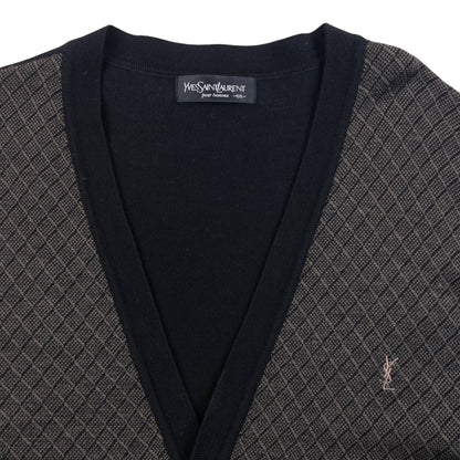 Vintage 90s YSL Yves Saint Laurent Pattern Cardigan Size XL | XL, Multicoloured