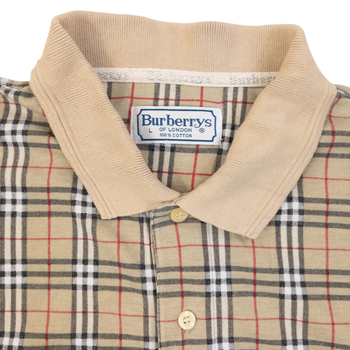 Vintage 90s Burberry Nova Check Polo Shirt Size M | Medium, Multicoloured