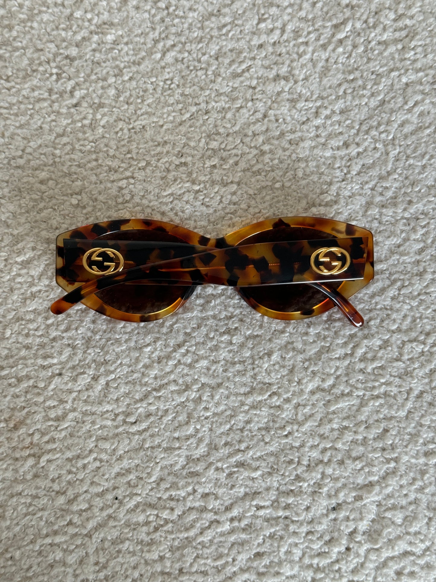2000s Gucci Tortoise Cateye Sunglasses | O/S, Multicoloured