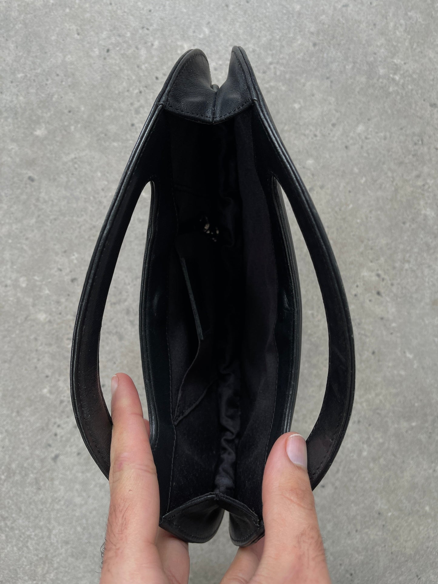 Lacoste 2000s Faux Leather Oval Handle Bag