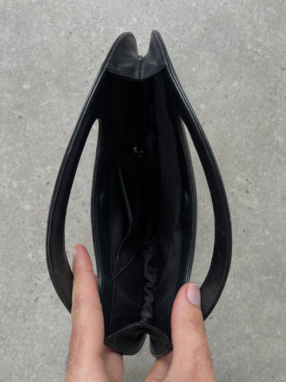 Lacoste 2000s Faux Leather Oval Handle Bag