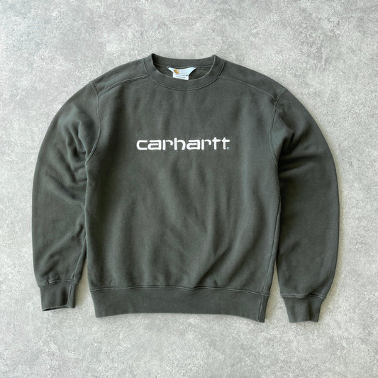 Carhartt 1999 heavyweight embroidered spellout sweatshirt (M) - Known Source