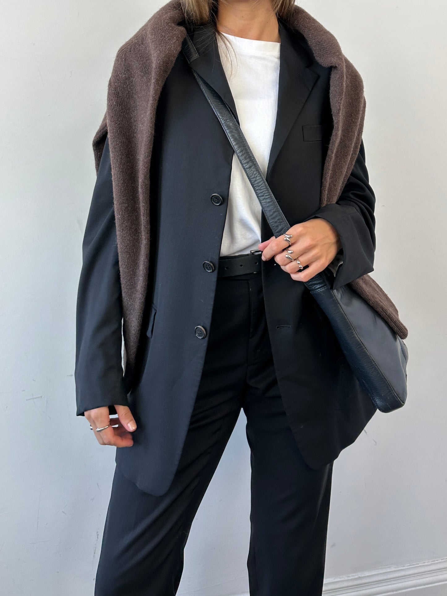 Prada Virgin Wool Mid Rise Single Breasted Suit - 40L/W28