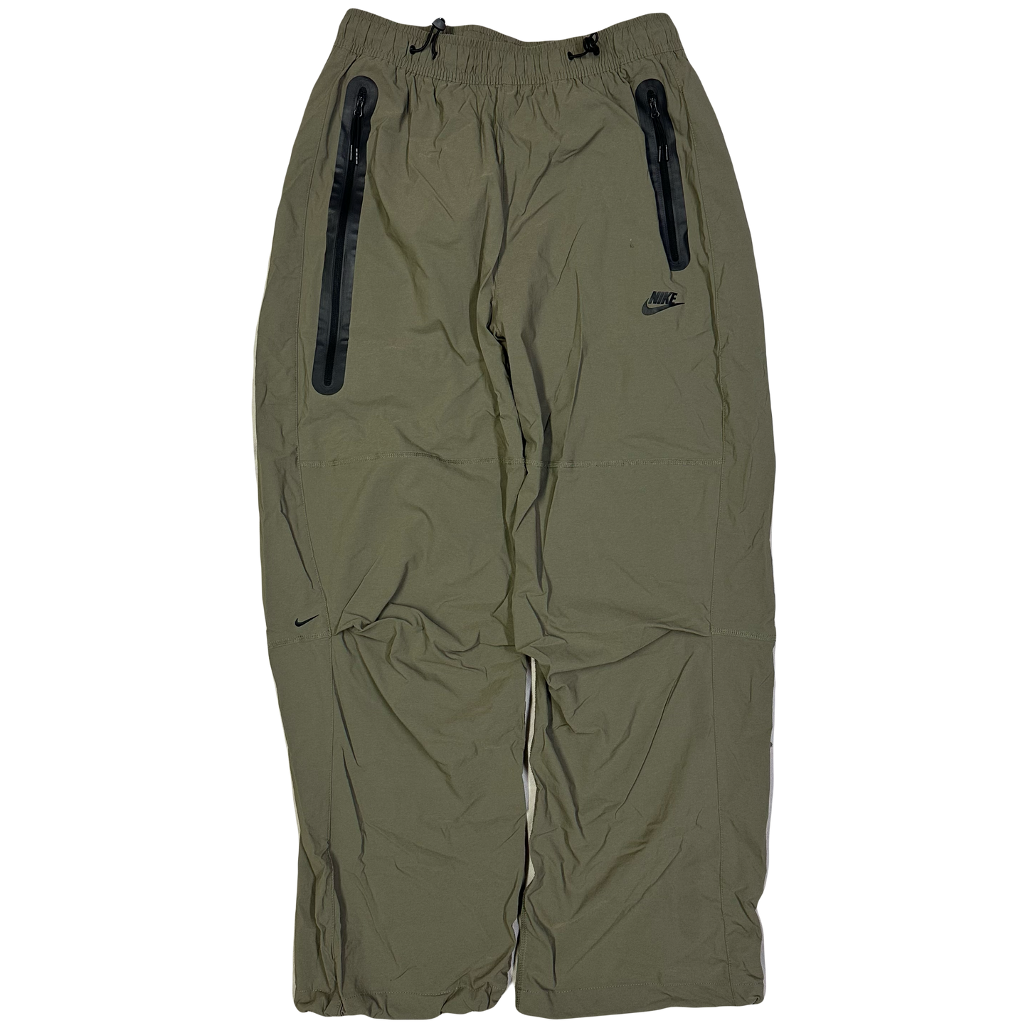 Nike Woven Tech Loose Fit Bottoms In Khaki Green ( M )