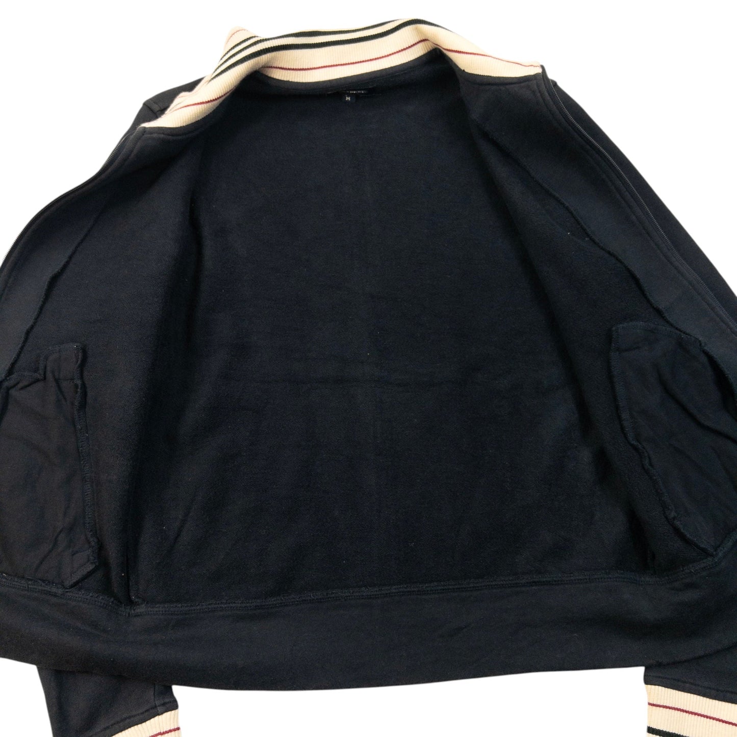 Vintage 2000s Burberry Zip Up Sweatshirt Womens Size M | Medium, Cream