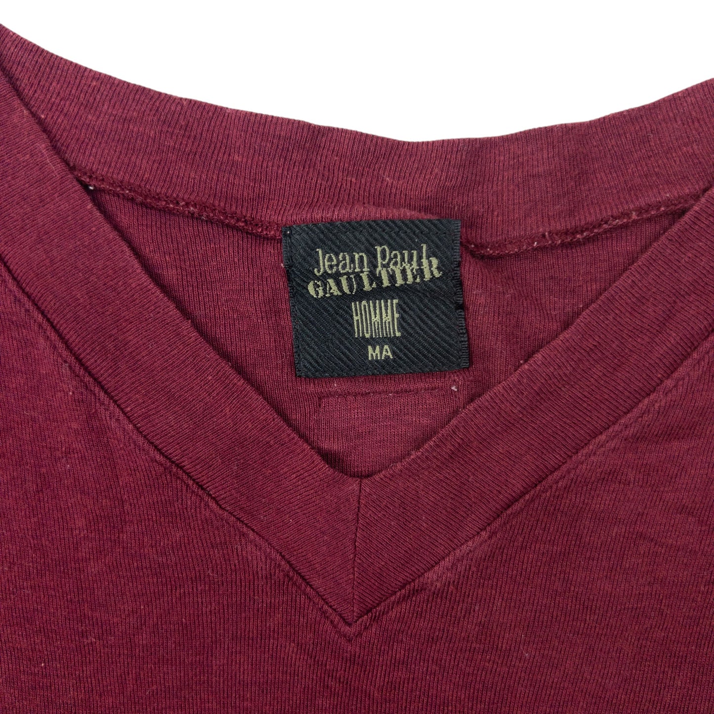 Vintage 90s Jean Paul Gaultier Homme T Shirt Womens Size M | Medium, Burgundy