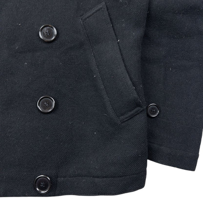 Vintage 90s Cabane De Zucca By Issey Miyake Wool Peacoat Jacket Size S | Small, Black