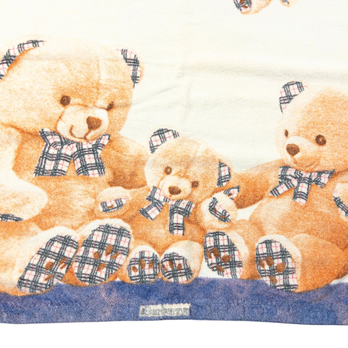 Vintage 90s Burberry Nova Check Teddy Bear Print Beach Towel | O/S, Red