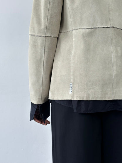 Armani Jeans 1990s Suede Fitted Jacket - S