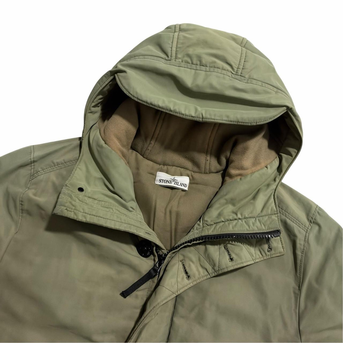 Stone Island Micro Reps Parka Jacket | Medium, Olive Green