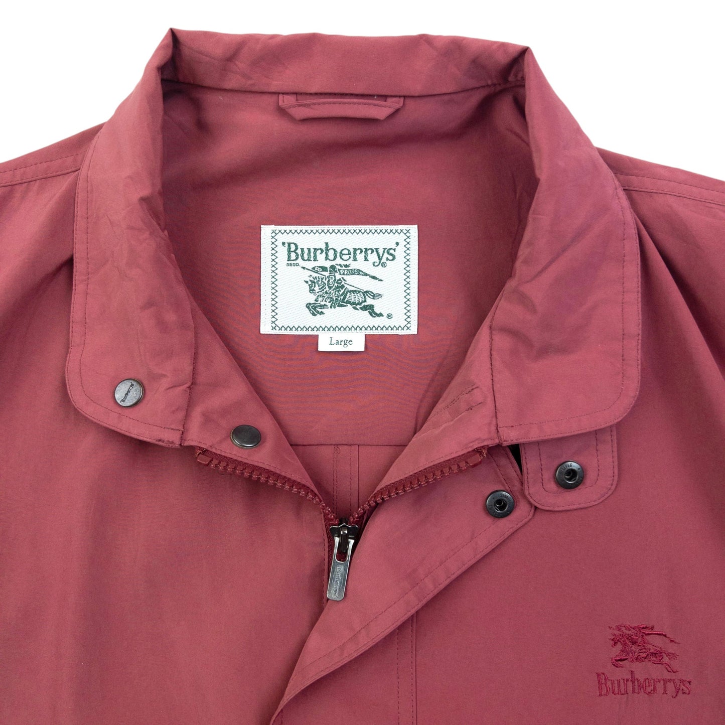 Vintage 90s Burberry Lightweight Zip Up Jacket Size M | Medium, Pink