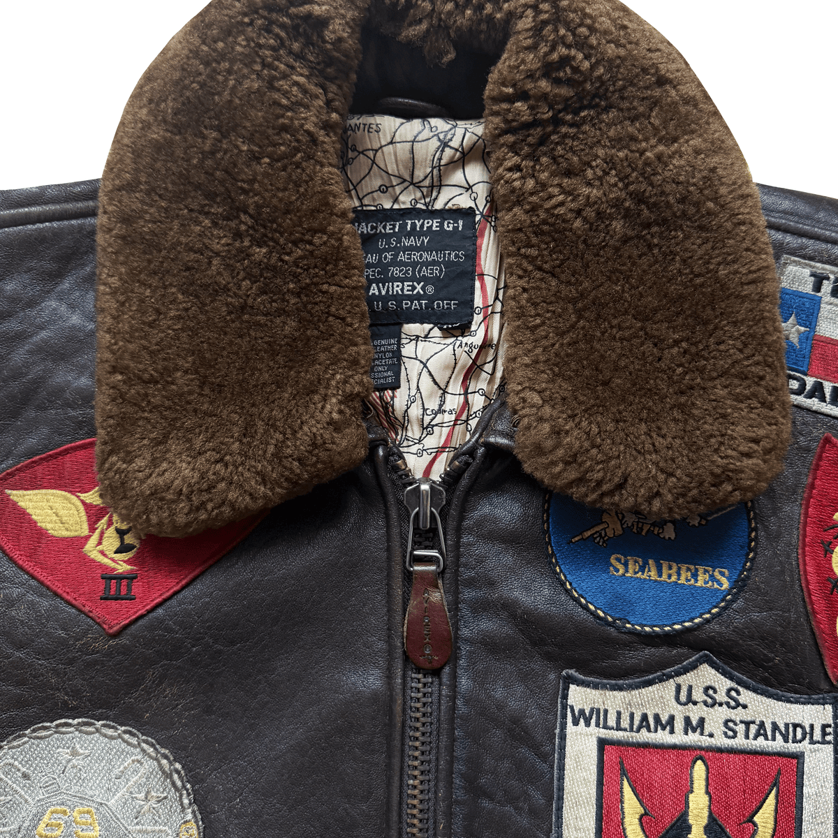 Avirex 1991 Top Gun Gavelston G-1 Flight Jacket - XS/S | S/M, Brown