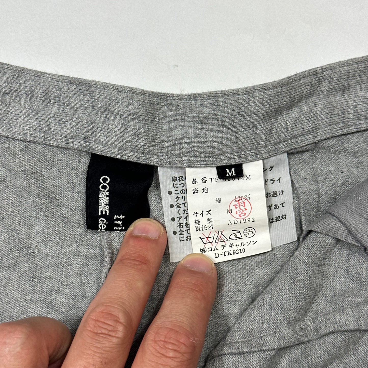 Comme Des Garçons Tricot 1992 Grey Cotton Asymmetric Toggle Skirt - M | Default Title, Grey