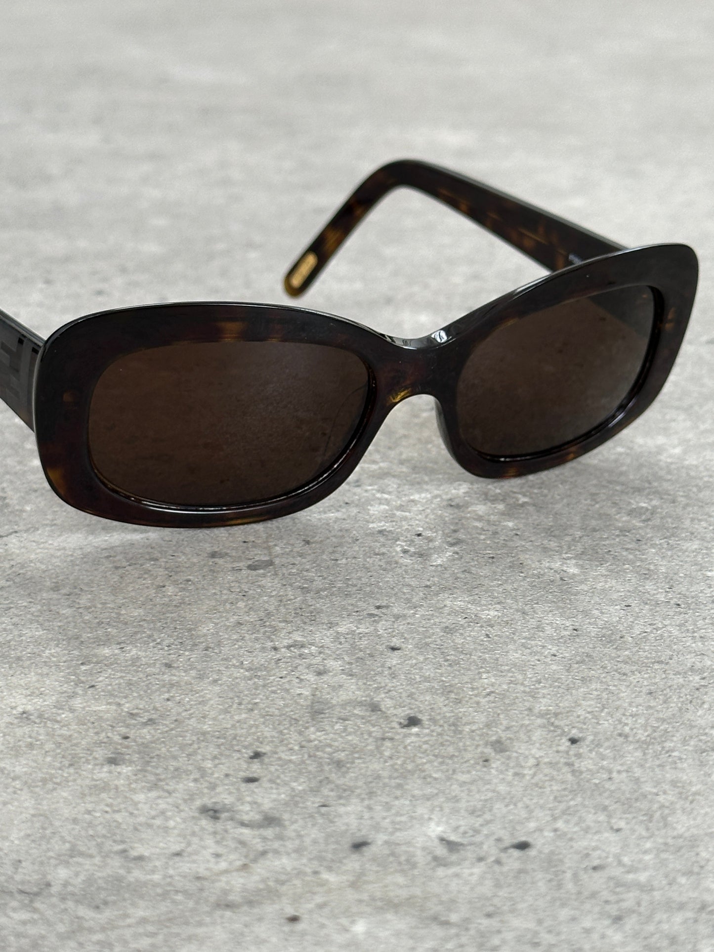 Fendi 2000s Oversized FF Monogram Logo Sunglasses