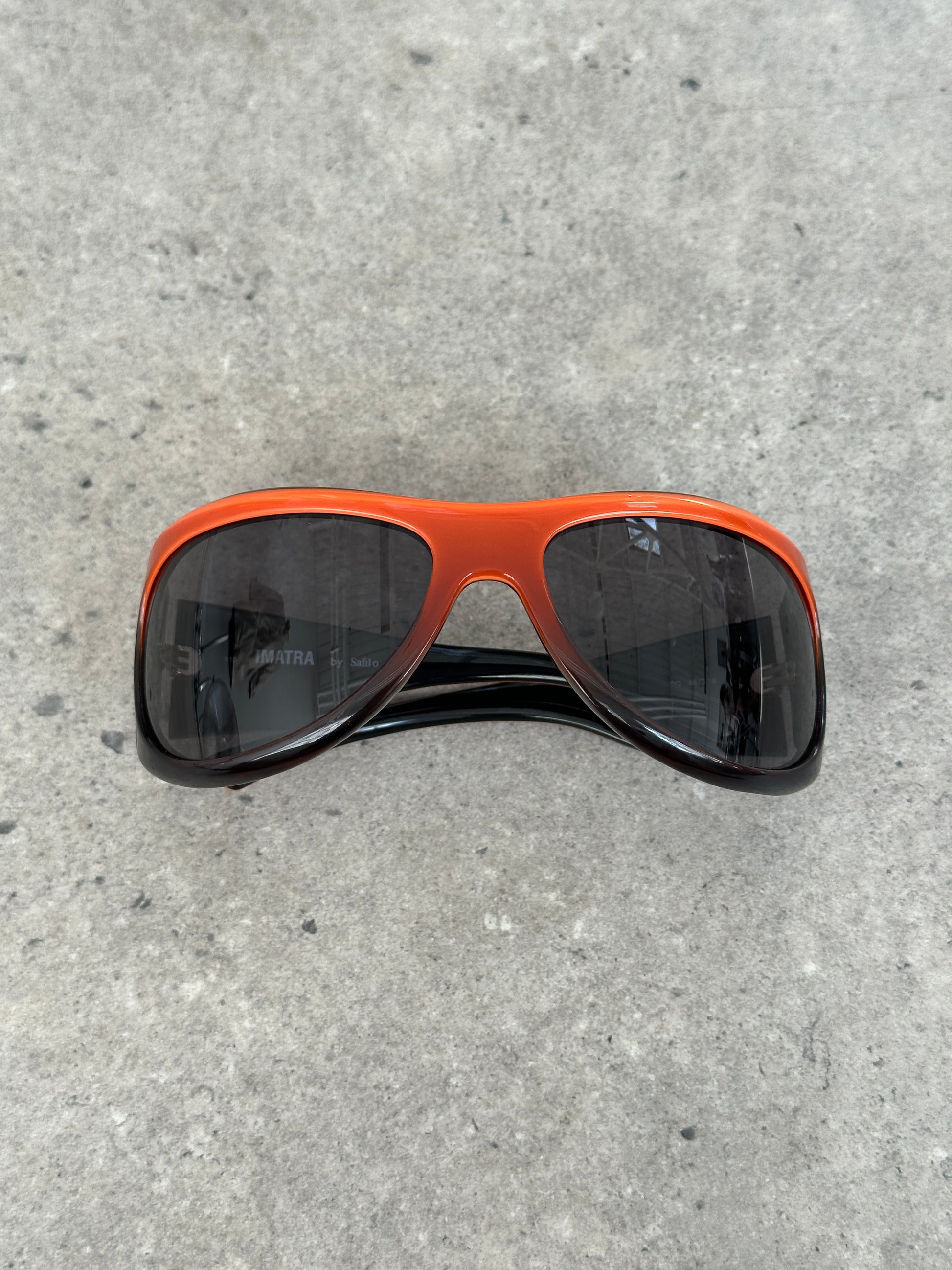 Vintage 2000s Shield Wrap Logo Sunglasses