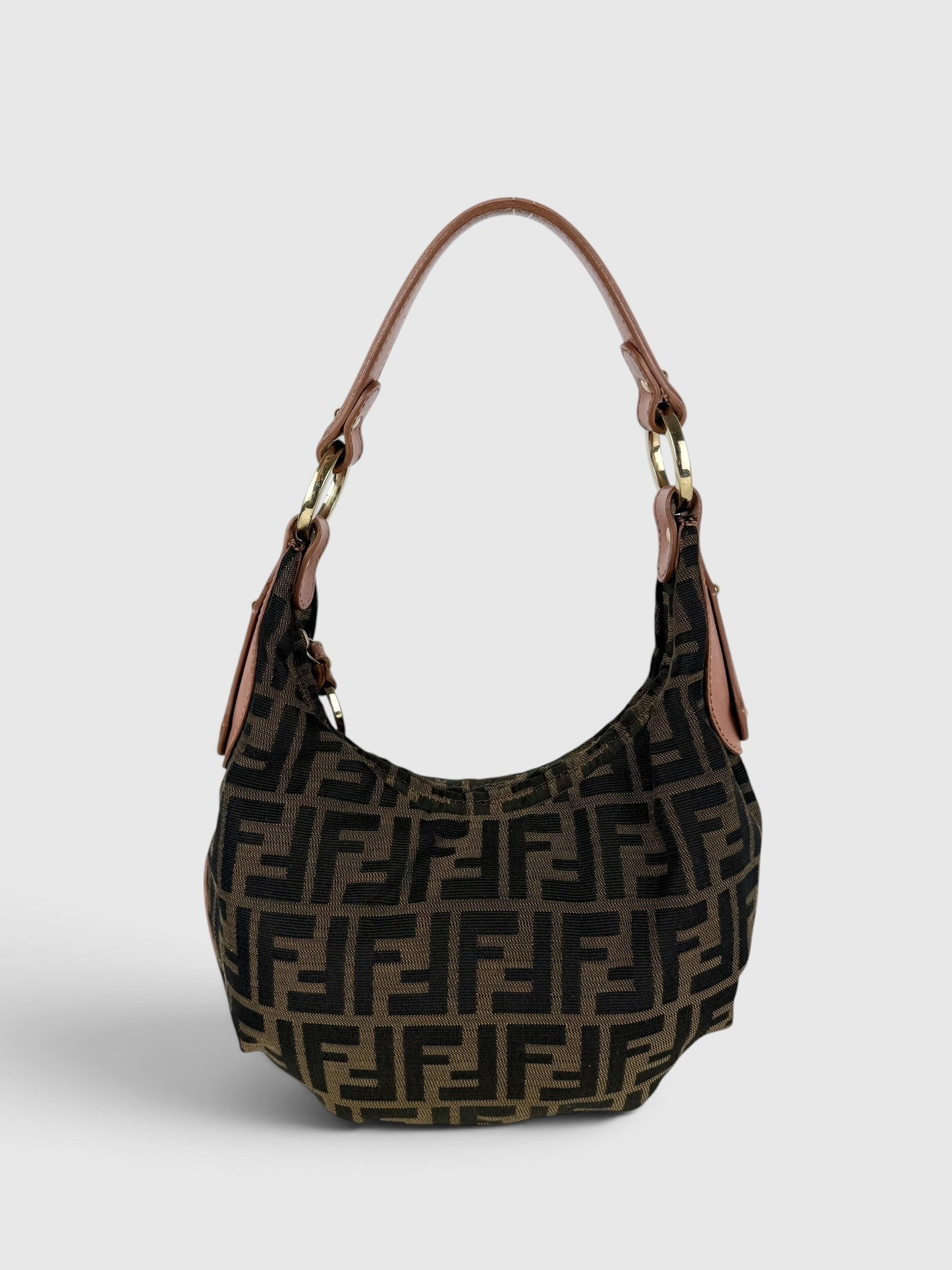 90s Fendi Zucca Mini Hobo Shoulder Bag | O/S, Brown