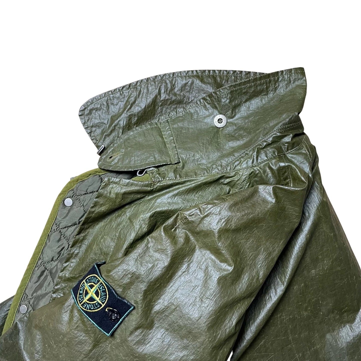 A/W 1988 Crocodile Green Dual Layer Ice Trench Coat